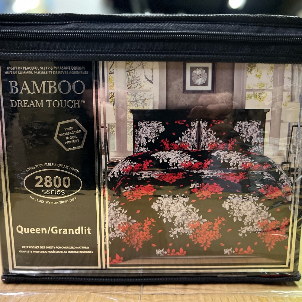 Luxury 4 Piece Queen Size Bamboo Bed Sheet